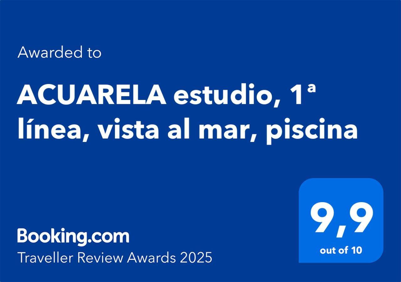 Acuarela Estudio, 1ª Linea, Vista Al Mar, Piscina Calpe Luaran gambar